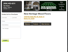 Tablet Screenshot of newheritagewoodfloors.com
